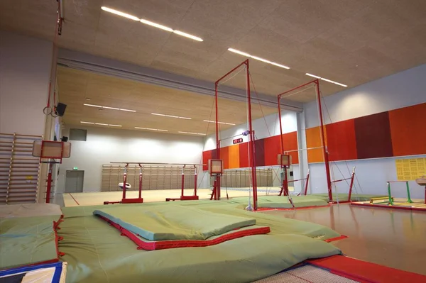 Gymnastic equipment in a gymnastic center