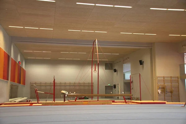 Gymnastic equipment in a gymnastic center