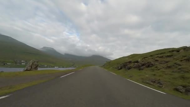 Het platteland op de Faeröer — Stockvideo