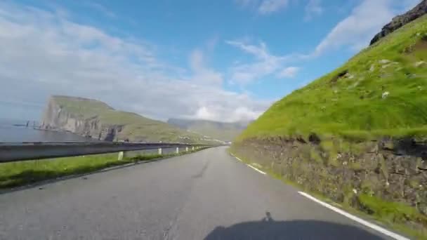 Die Landschaft auf den Färöern — Stockvideo