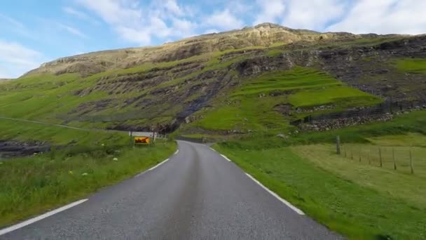 Die Landschaft auf den Färöern — Stockvideo