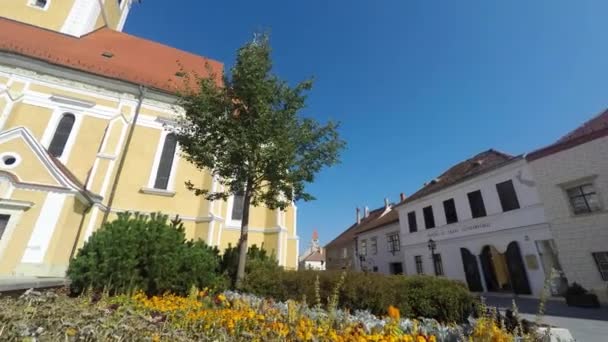 Una città vecchia in Ungheria — Video Stock
