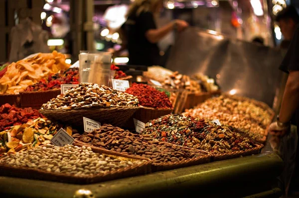 Żywności na rynek w Barcelona — Zdjęcie stockowe