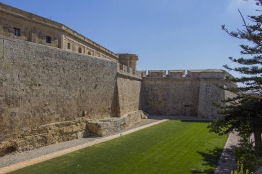 Malta 'daki antik Mdina kalesi. 