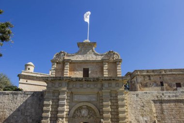 Malta 'daki antik Mdina kalesi. 