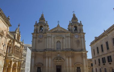 Malta 'daki antik Mdina kalesi. 