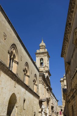 Malta 'daki antik Mdina kalesi. 