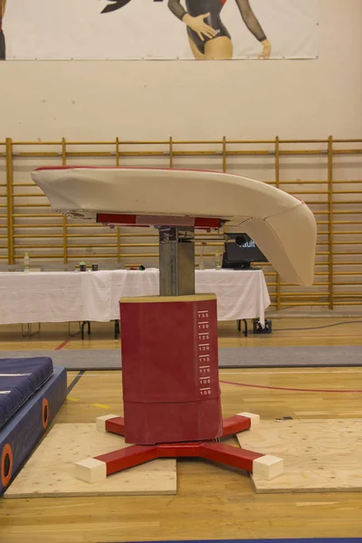 Echipament Gimnastic Într Centru Gimnastic Din Insulele Feroe — Fotografie, imagine de stoc
