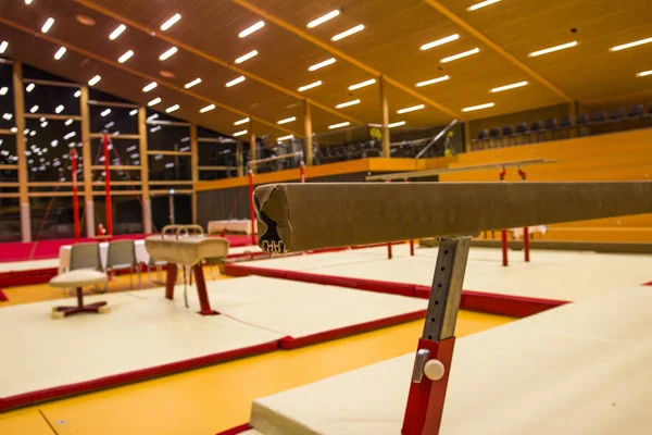 Gymnastic equipment in a gymnastic center in the Faroe Islands