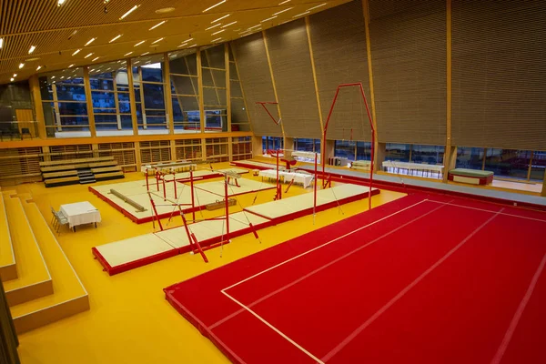 Gymnastic equipment in a gymnastic center in the Faroe Islands