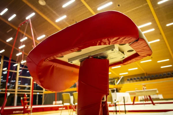 Gymnastic equipment in a gymnastic center