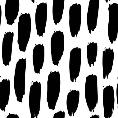 El tek renkli siyah ve beyaz Dikişsiz soyut desen çekilmiş. Mürekkep kroki doku ve arka plan.