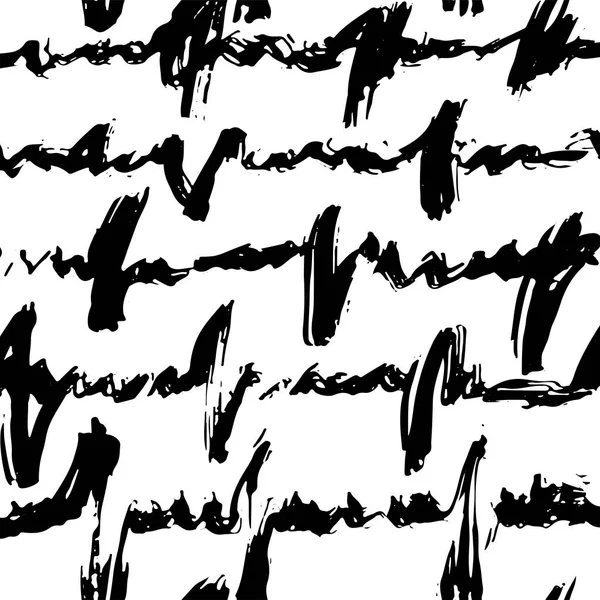 Dibujado a mano monocromo en blanco y negro sin costuras patrón abstracto. Textura y fondo del boceto de tinta . — Vector de stock