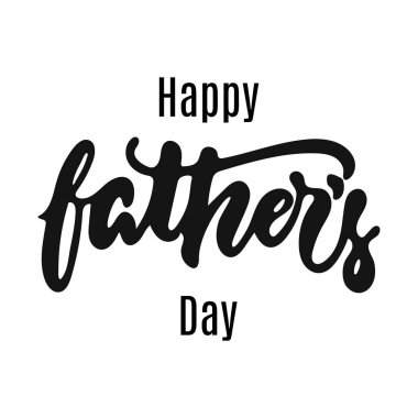 Mutlu Babalar günü - beyaz arka plan üzerinde izole ifade yazı elle çizilmiş. Eğlenceli fırça mürekkep vektör çizim afiş, tebrik kartı, afiş tasarımı için.