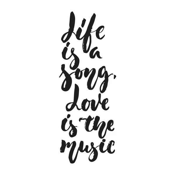 Music lettering vector musical calligraphy text or quote sign of love ...