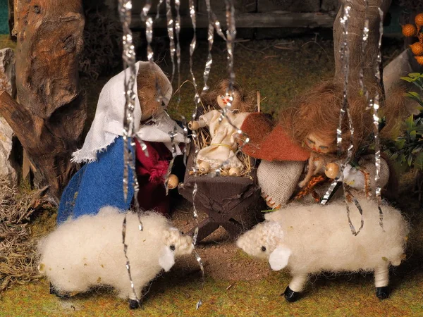Christmas decoration showing cradle of Jesus