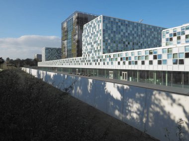 Lahey, Hollanda - 5 Temmuz 2016: Yeni 2016 dunes adlı bulunan Uluslararası Ceza Mahkemesi Binası açıldı.