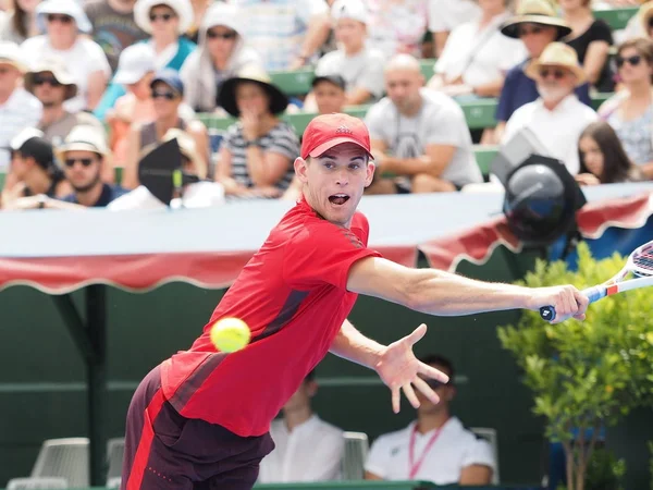 Melbourne Australia Enero 2018 Dominic Thiem Jugador Tenis Prepara Para — Foto de Stock