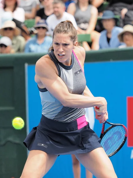 Melbourne Australia Enero 2018 Tenista Andrea Petkovic Prepara Para Abierto —  Fotos de Stock