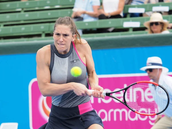 Melbourne Australia Gennaio 2018 Tennista Andrea Petkovic Prepara All Australian — Foto Stock