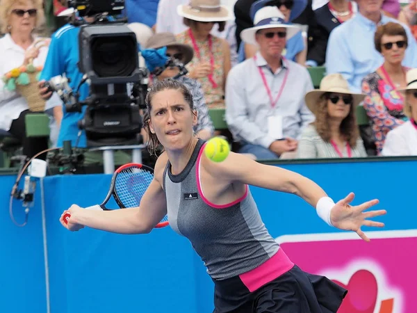 Melbourne Australia January 2018 Tennis Player Andrea Petkovic Preparing Australian — Stock Photo, Image