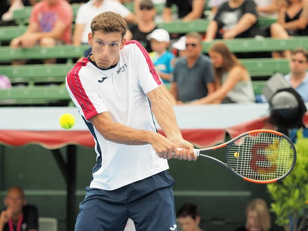 Melbourne Australia Enero 2018 Tenista Pablo Carreno Busta Prepara Para — Foto de Stock