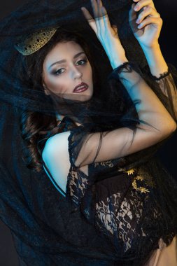 Güzel, şehvetli bir kız, çekici, şık ıma modeli