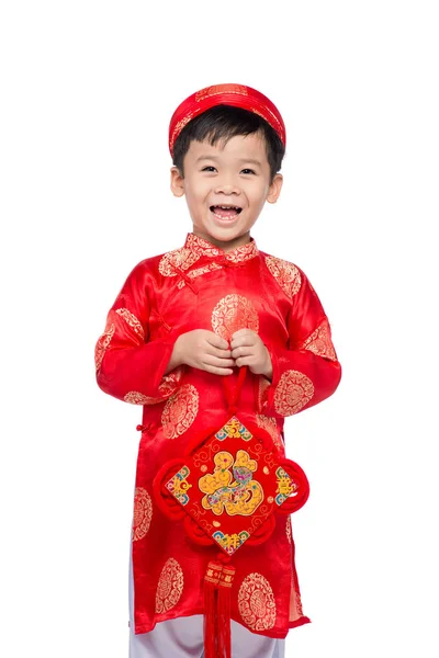 전통 옷을 입고 어린 베트남 소년 — 스톡 사진