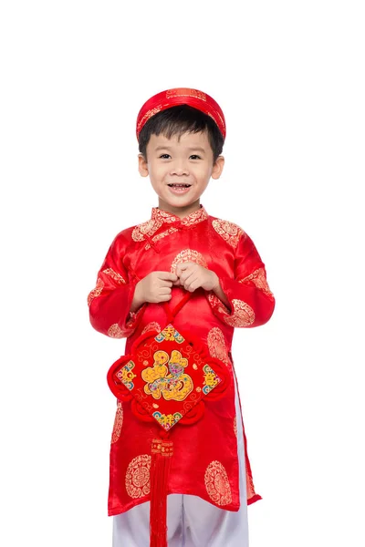 伝統的な服で少しベトナムの男の子 — ストック写真