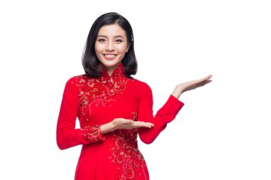 Vietnam kadın elbise geleneksel Ao Dai 