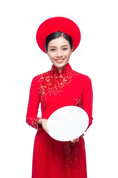 전통적인 축제 비용 아름 다운 아시아 여자 — 스톡 사진