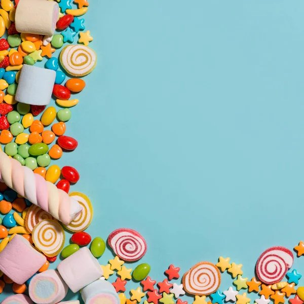 Doces de marshmallow coloridos — Fotografia de Stock