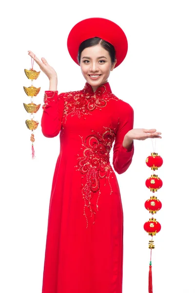 전통 의상에서 아시아 여자 — 스톡 사진