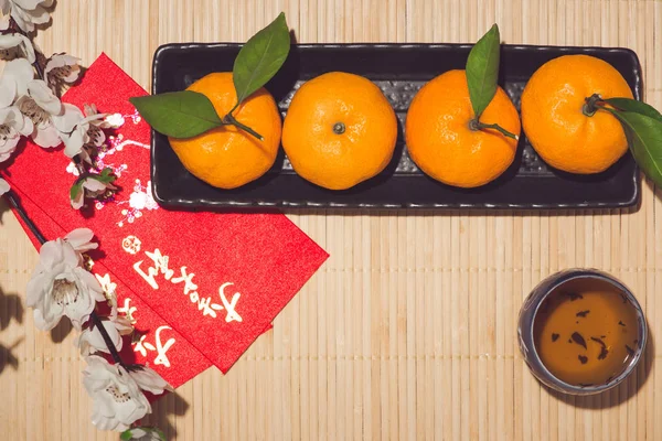 Mandarin oranges and Lunar New Year — Stock Photo, Image