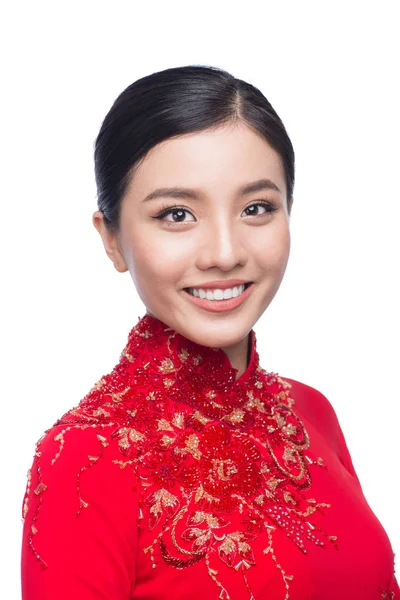 Güzel bir Asyalı kadının portresi. 