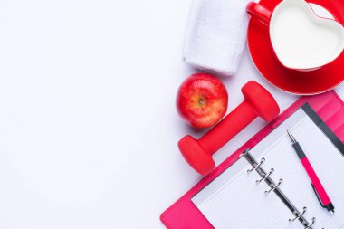 Diyet planı. Fitness ve kilo kaybı kavramı