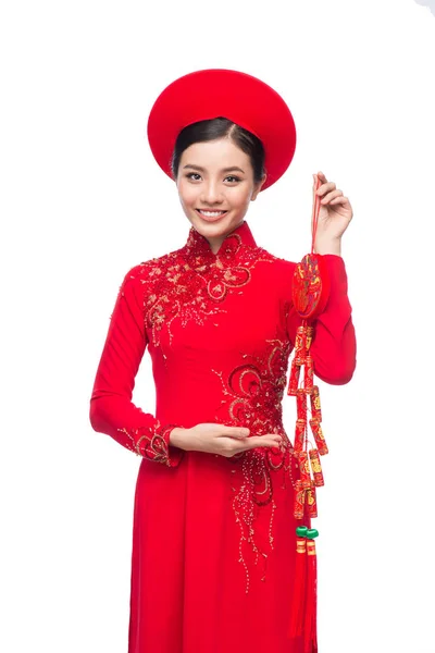 Belle asiatique femme sur traditionnel festival costume — Photo