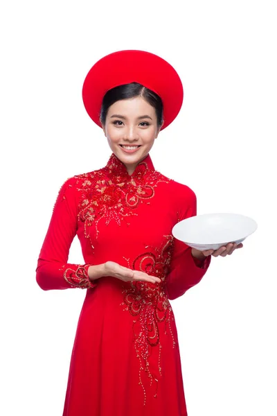 Mulher asiática em traje festival tradicional — Fotografia de Stock