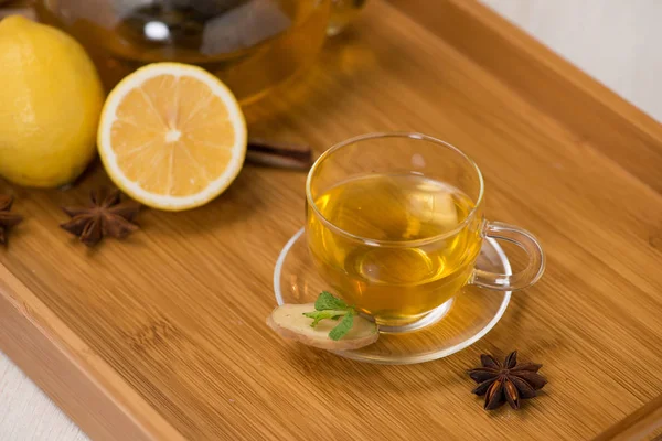 Cup of ginger tea — Stock Photo, Image