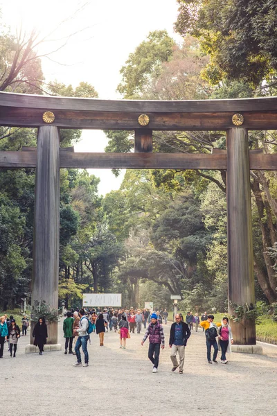 Entrada en el templo de Meiji-jingu — Foto de Stock