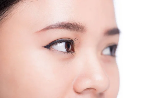 Asiatisches Auge, Augenbrauen, Wimpern — Stockfoto