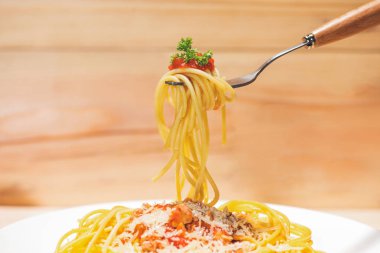 Domates soslu spagetti.