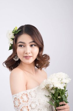 çiçekli Asya gelin