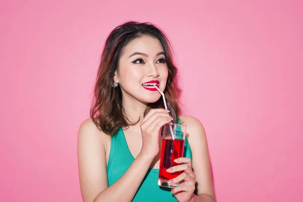 Girl holding glass of champagne. — Stock Photo, Image