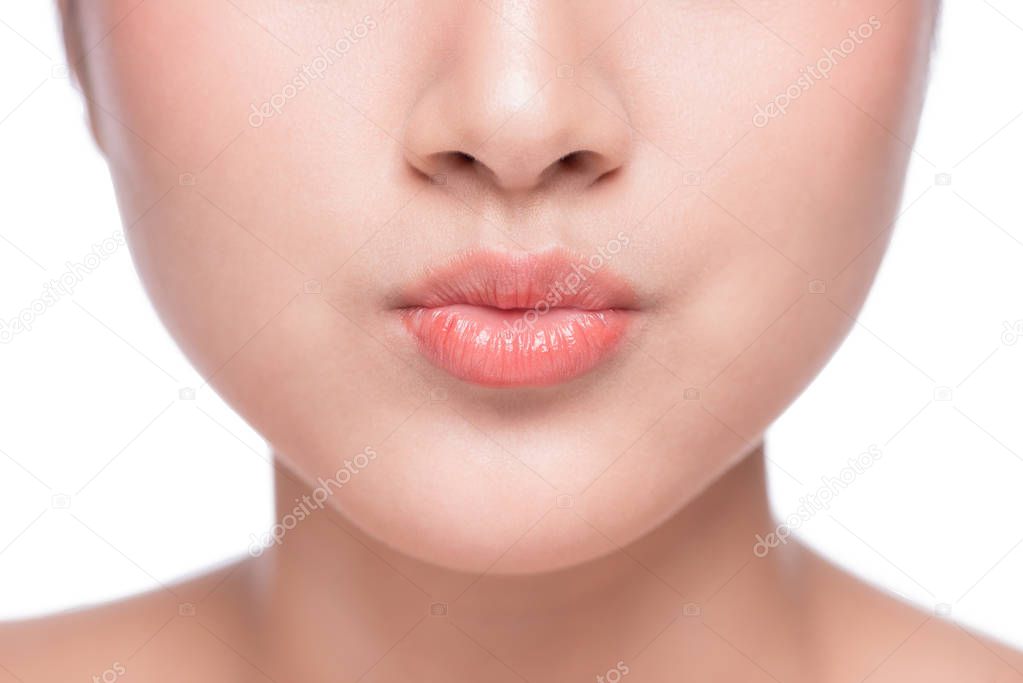 lip makeup close up