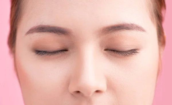 Mujer asiática ojos con pestañas — Foto de Stock