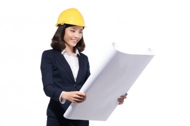 kask giyen kadın mimar