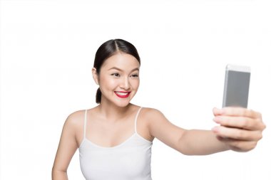 selfie fotoğraf çekici kadın