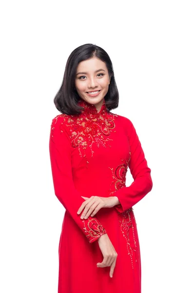 Donna vietnamita in abito tradizionale — Foto Stock