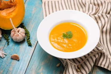 pumpkin and carrot soup  clipart